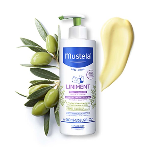 Mustela Линимент за почистване на кожата при смяна на пелените 400 мл