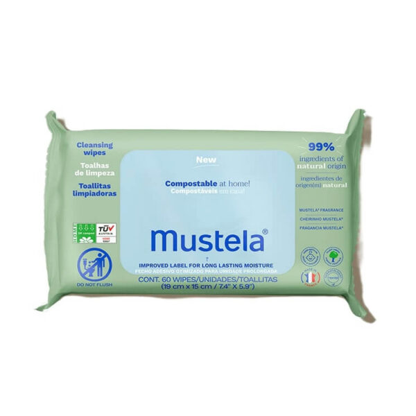Mustela Мокри кърпи с 99% вода с парфюм х 60 броя