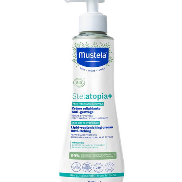 Mustela Stelatopia+ Липидовъзстановяващ крем за много суха до атопична кожа 300 мл