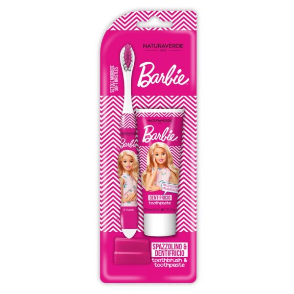 Naturaverde DISNEY Barbie Детски четка и паста за зъби 25 мл Барби Комплект