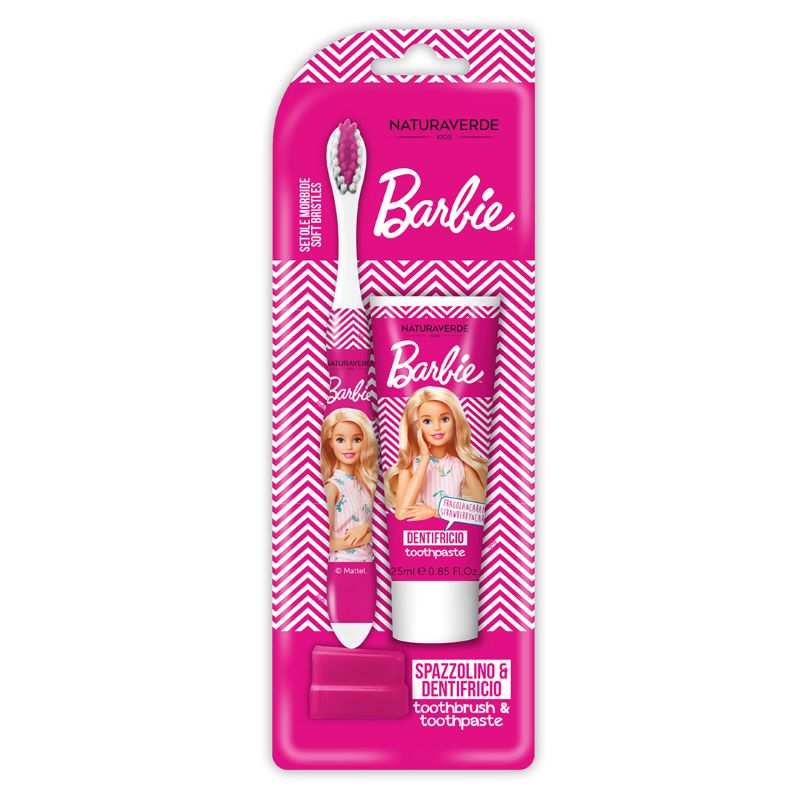 Naturaverde DISNEY Barbie Детски четка и паста за зъби 25 мл Барби Комплект