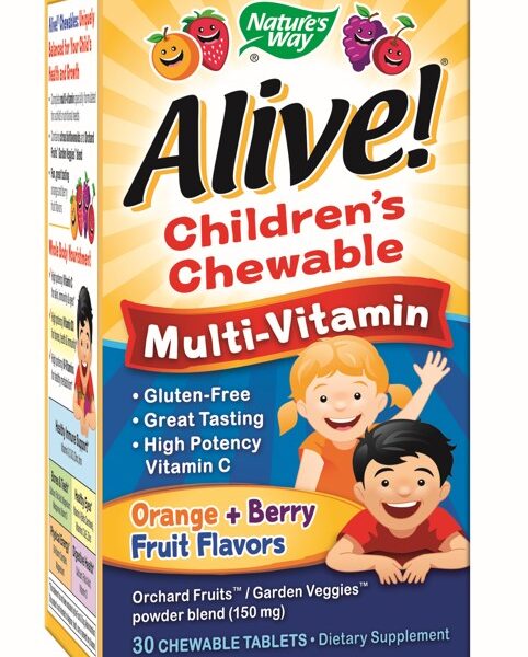 Nature's Way Alive Children's Chewable Multi-Vitamin Алайв мултивитамини за деца х 30 дъвчащи таблетки