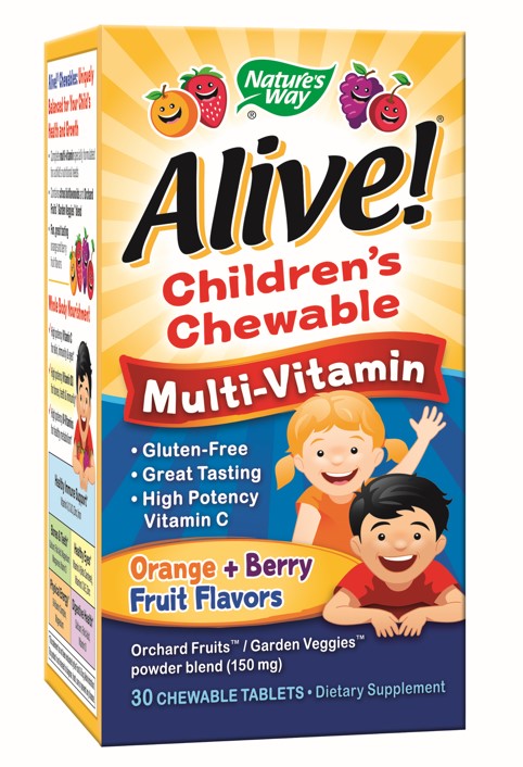 Nature's Way Alive Children's Chewable Multi-Vitamin Алайв мултивитамини за деца х 30 дъвчащи таблетки