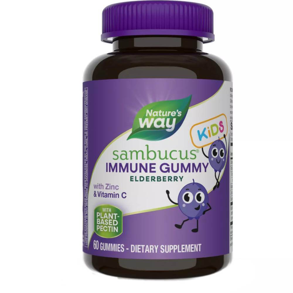 Nature's Way Sambucus Kids Gummies В подкрепа на имунната система на детето х 60 желирани таблетки