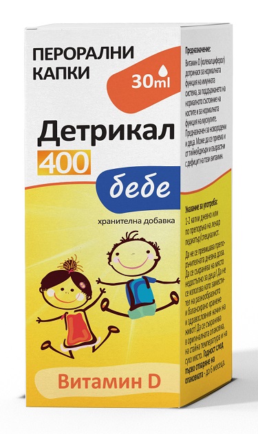 NaturProdukt Детрикал 400 Бебе Витамин D3 Перорални капки 30 мл
