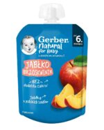 Nestle Gerber Пауч Плодова закуска с ябълка и праскова 6м+ 80 гр