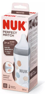 Nuk Perfect Match Temperature Control PP Шише със силиконов биберон М 3М+ 260 мл Клонче - Image 2