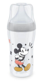 Nuk Perfect Match Temperature Control PP Шише със силиконов биберон М 3М+ 260 мл Мики Маус
