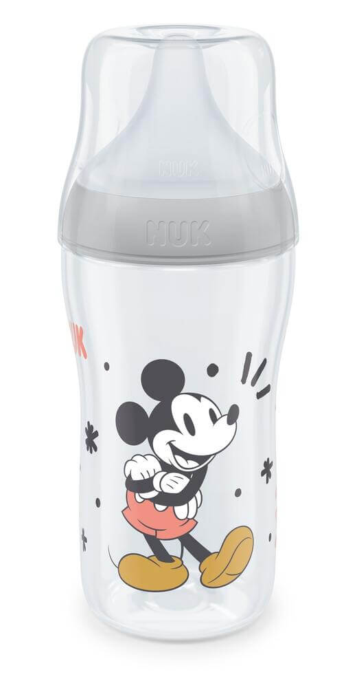 Nuk Perfect Match Temperature Control PP Шише със силиконов биберон М 3М+ 260 мл Мики Маус