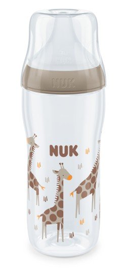 Nuk Perfect Match Temperature Control PP Шише със силиконов биберон XL 6М+ 360 мл Жираф