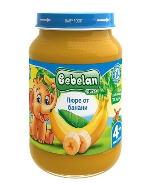 Ovko Bebelan Пюре от банани 4М+ 190 гр