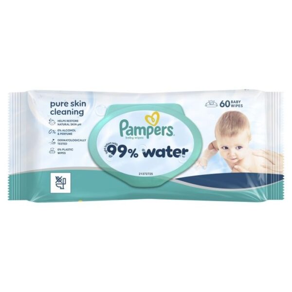 Pampers Aqua Water мокри кърпи х 60 бр