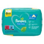 Pampers Fresh Clean Baby Scent Бебешки мокри кърпички 6x52 бр - Image 2