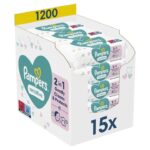 Pampers Sensitive Бебешки мокри кърпички 15 x 80 бр - Image 2