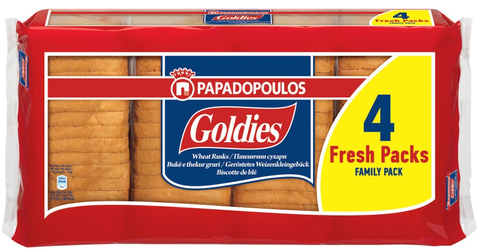 Papadopoulos Goldies Family Pack Пшенични сухари 510 г