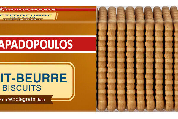 Papadopoulos Petit Beurre Пълнозърнести бисквити 225 г
