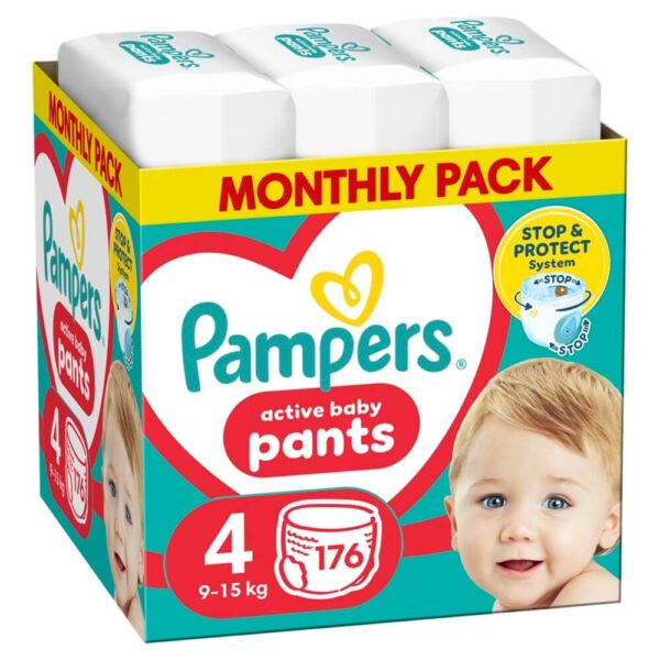 Пелени-гащички Pampers Pants Monthly Pack Размер 4 S 176 бр Procter & Gamble