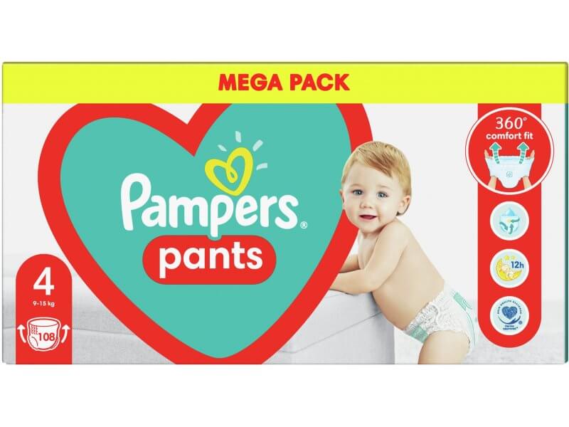 Пелени - гащички Pampers Pants Размер 4 Maxi 9-15 кг 108 бр