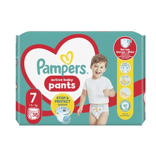 Пелени - гащички Pampers Pants Размер 7 15 кг+ 38 бр