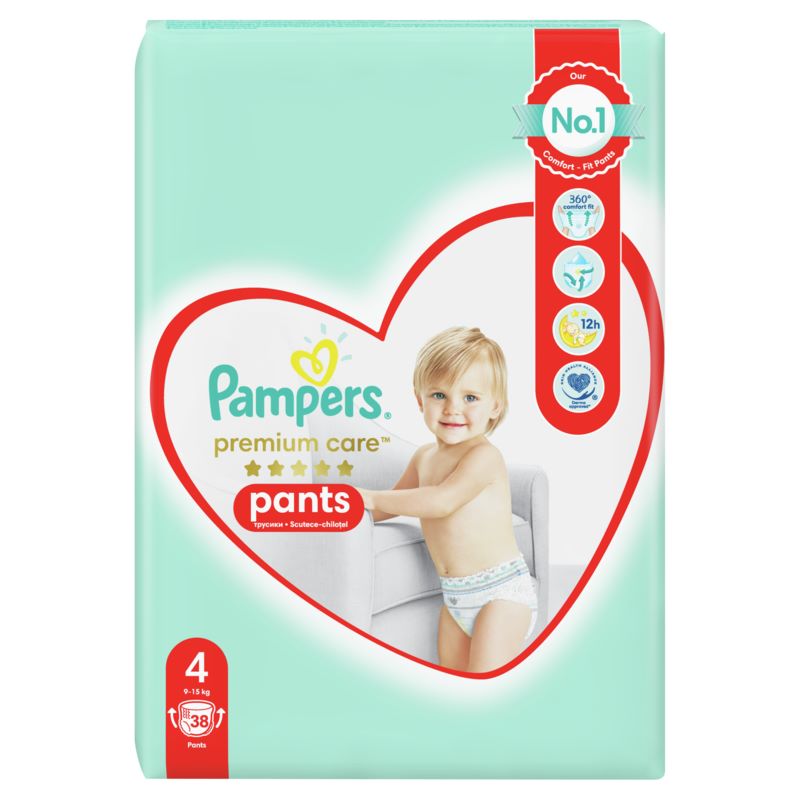 Пелени - гащички Pampers Premium Care Pants Размер 4 38 бр