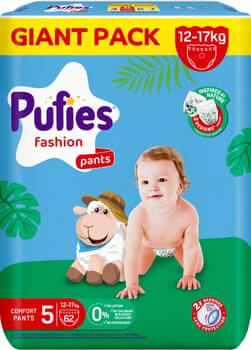 Пелени - гащички Pufies GP Pants Fashion размер 5 Junior 12-17 кг х 62 броя