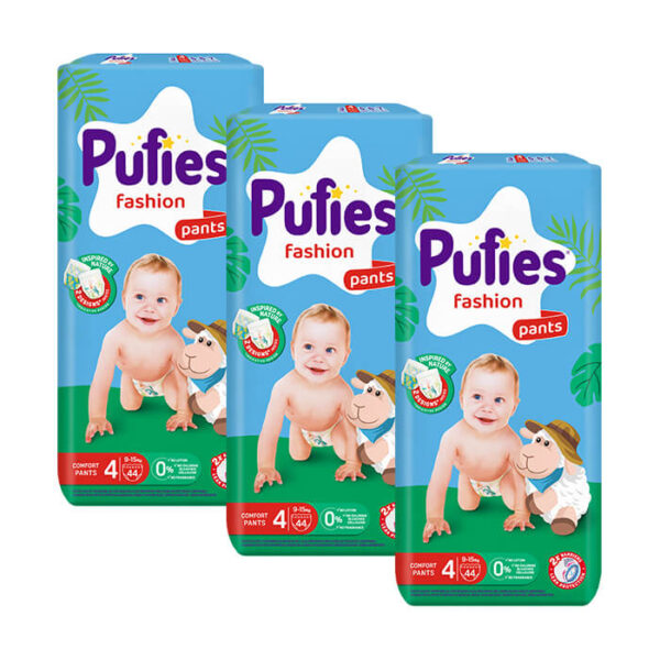Пелени - гащички Pufies Pants Fashion 4, 9-15 кг MP 44 бр х 3 пакета Комплект