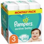 Пелени Pampers Active Baby Размер 3 S 208 бр Procter & Gamble