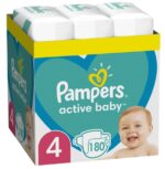 Пелени Pampers Active Baby Размер 4 S Maxi 180 бр Procter & Gamble