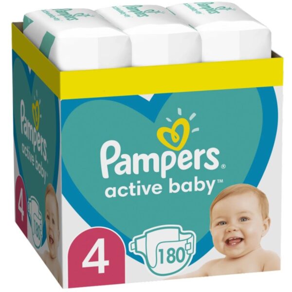 Пелени Pampers Active Baby Размер 4 S Maxi 180 бр Procter & Gamble