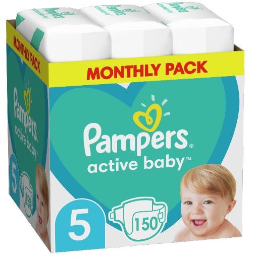 Пелени Pampers Active Baby Размер 5 S 150 бр Procter & Gamble