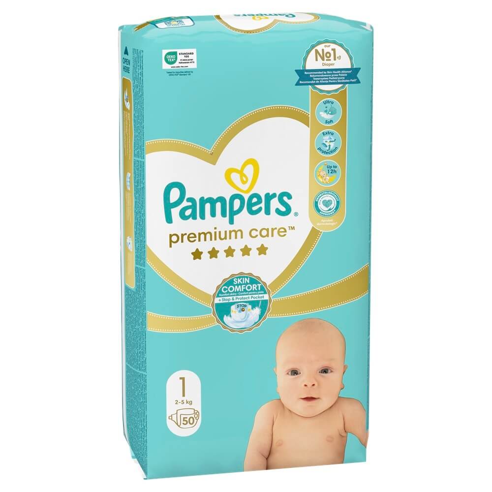 Пелени Pampers Premium Care 1 New Born 50 бр