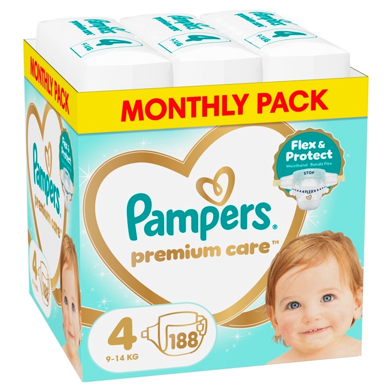 Пелени Pampers Premium Care Mega Pack Размер 4 x 188 бр