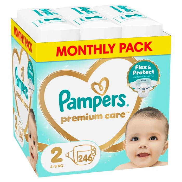 Пелени Pampers Premium Care Monthly pack Размер 2 x 246 бр