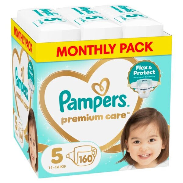 Пелени Pampers Premium Care Monthly pack Размер 5 x 160 бр