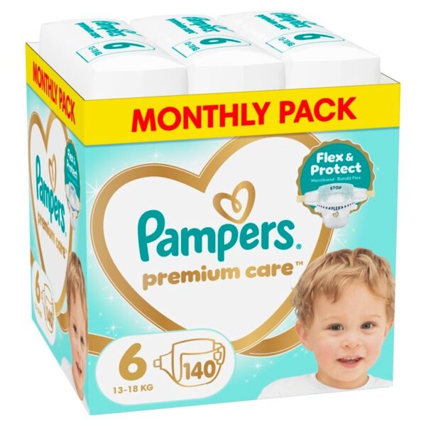 Пелени Pampers Premium Care Monthly pack Размер 6 x 140 бр