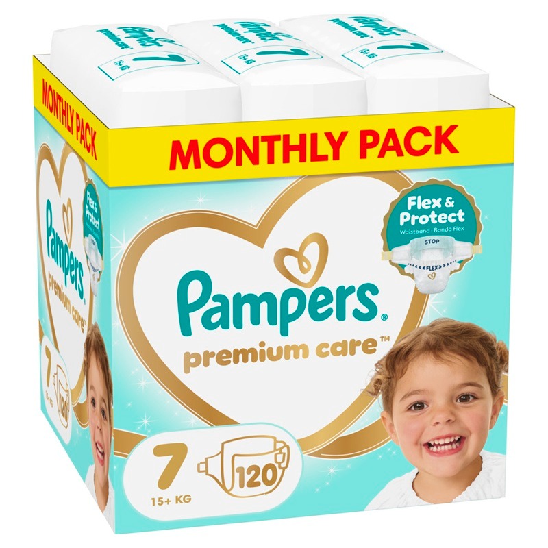 Пелени Pampers Premium Care Monthly pack Размер 7 x 120 бр
