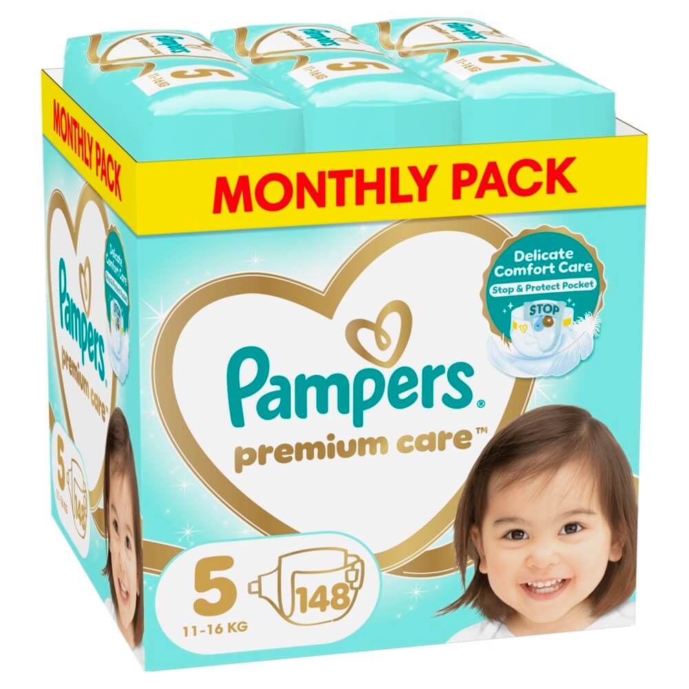 Пелени Pampers Premium Care Размер 5 Junior 148 бр