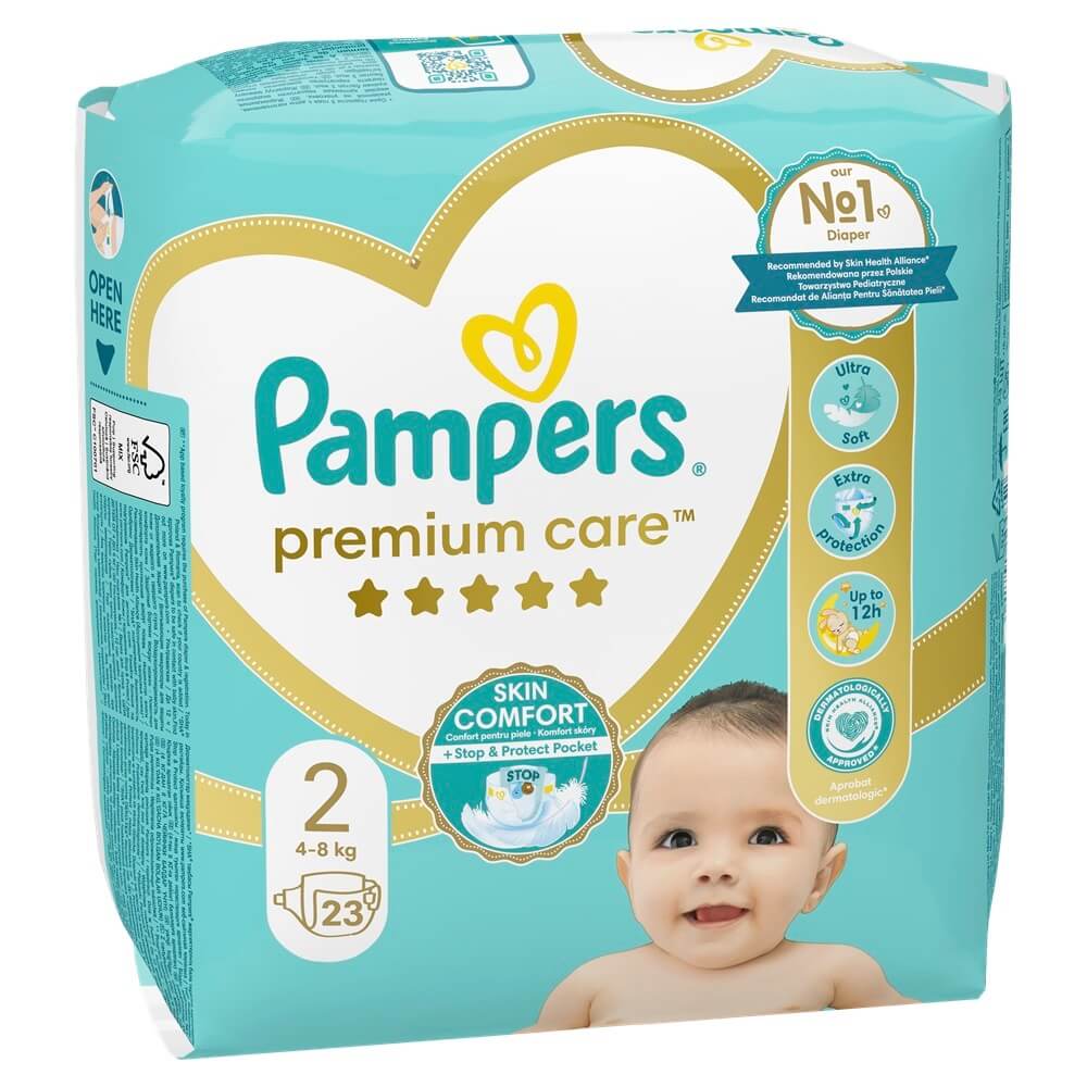 Пелени Papmpers Premium Care Размер 2 Mini 23 бр
