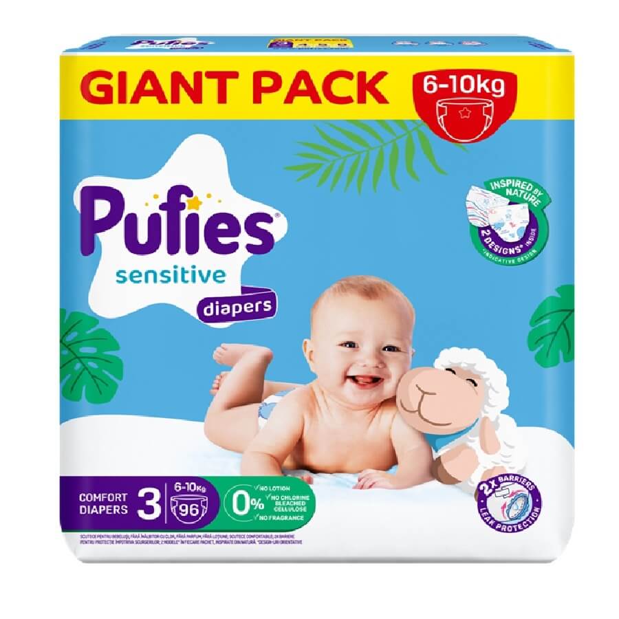 Пелени Pufies Sensitive 3 Midi 6-10 кг GP х 96 бр