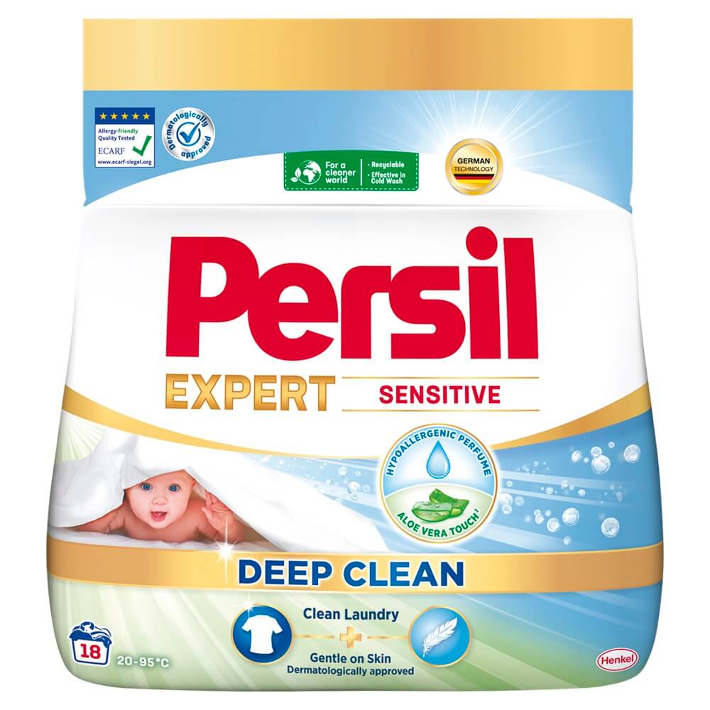 Persil Expert Sensitive Deep Clean Прах за пране за чувствителна кожа 990 гр