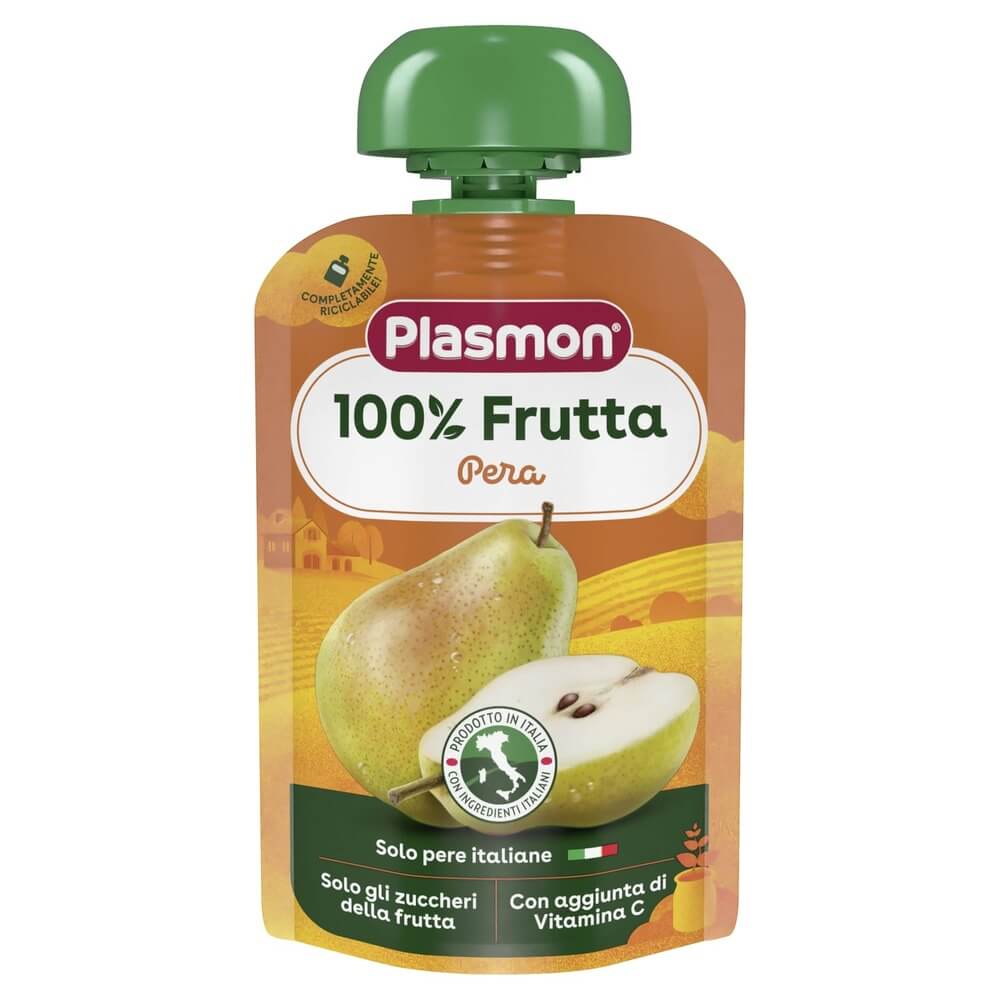 Plasmon 100% Pera Плодова закуска круша за деца 6М+ 100 гр