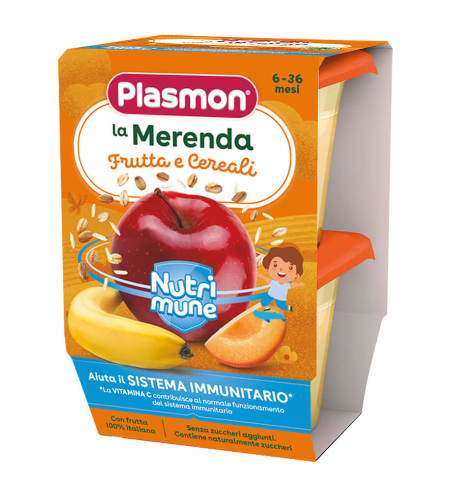 Plasmon Nutrimune Млечен десерт микс плодове и овесени ядки 6M+ 2 х 120 г