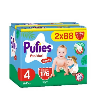 Pufies Pants Fashion 4 Maxi Пелени - гащички 9-15 кг 2 х 88 бр Комплект