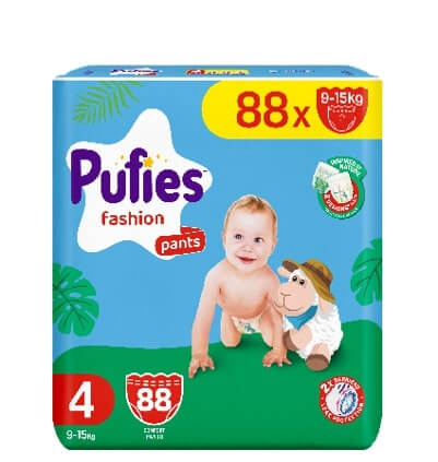 Pufies Pants Fashion 4 Maxi Пелени - гащички 9-15 кг х 88 бр