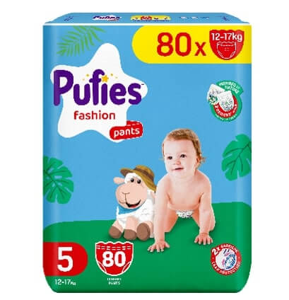 Pufies Pants Fashion 5 Junior Пелени - гащички 12-17 кг х 80 бр