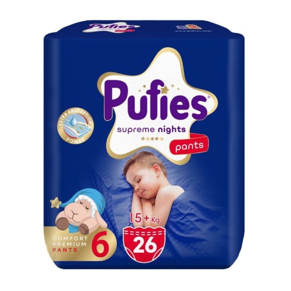 Pufies Supreme Nights Pants Пелени - гащички за нощна употреба XL (15 кг+) х 26 бр