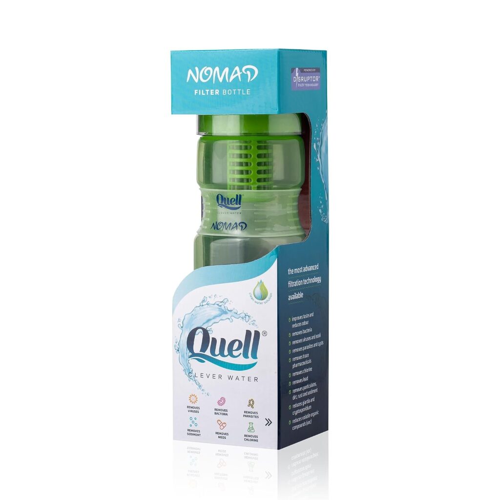 Бутилка с филтър за вода Quell Nomad 700 мл, зелена