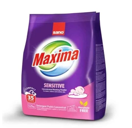 Sano Maxima Sensitive Бебешки прах за пране 1.25 кг