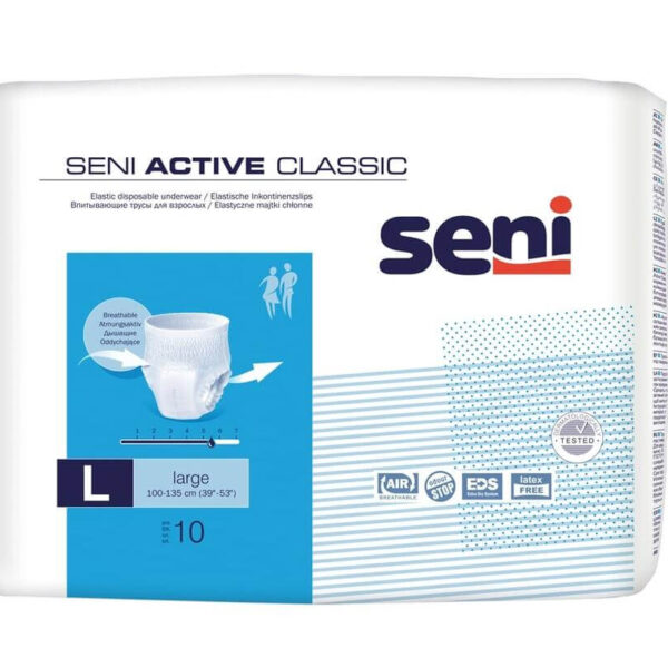 Seni Active Classic Гащи за възрастни размер L х 10 бр