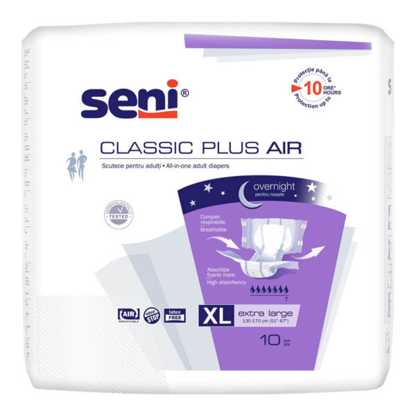 Seni Classic Air Plus Пелени за възрастни XL 7 капки х 10 бр